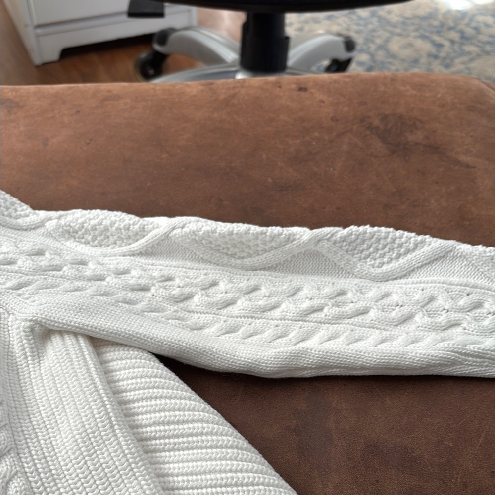 Tory Burch White Cable Knit Sweater - Picture 11 of 11